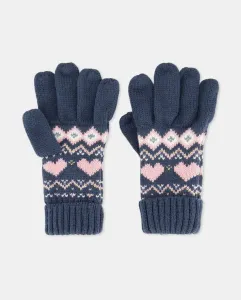 Маленькие жаккардовые перчатки для девочки Kids El Corte Inglés, темно-синий