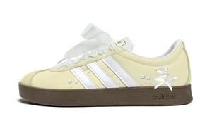 Adidas Neo Кроссовки для скейтбординга Vl Court Classic с антискользящим покрытием, износостойкие, унисекс, светло-желтые