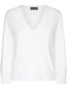 Dolce & Gabbana свитер с матросским воротником, белый