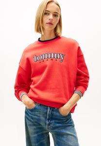 Толстовка Tommy Jeans APPLIQUE CREW, Red Alert/Red