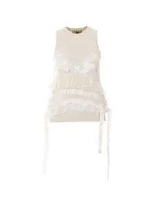 Топ Angie из кружева с бантом Aniye By, бежевый