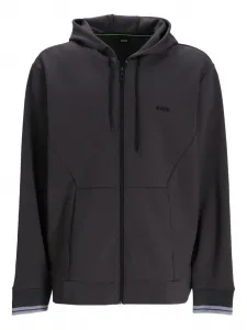 Толстовка на молнии с капюшоном BOSS, серый