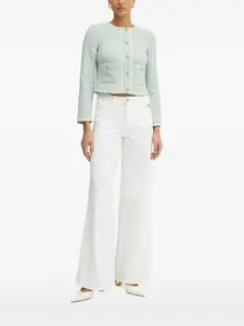 Пиджак из твида с отделкой LUISA SPAGNOLI, зеленый