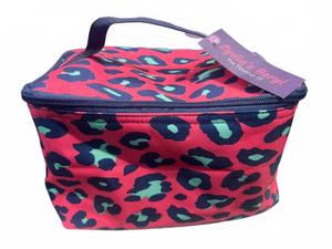 Viv & Lou Женский косметичка с леопардовым принтом, ярко-розового цвета