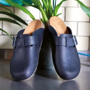 Сабо HAFLINGER Porto Elegant из кожи с резиновой подошвой и стелькой из пробки и латекса, универсальные