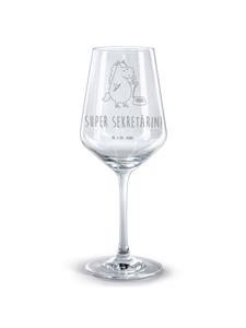 бокал для красного вина, единорог-секретарь с надписью на прозрачном фоне Mr. & Mrs. Panda