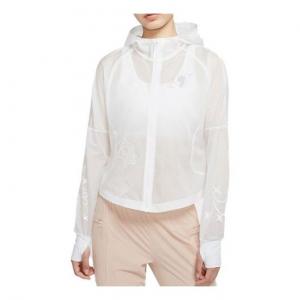 Куртка с логотипом и капюшоном, белая Nike, белый