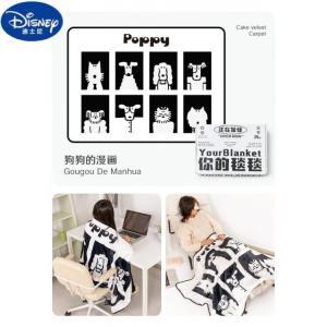 Disney Плед 70х100 см (с подкладкой из флиса, утепленный), рисунок Dog's Comic Strips