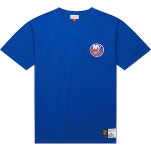 Mitchell Ness Футболка Mitchell & Ness Royal New York Islanders Premium Pocket, мужская, Royal Blue