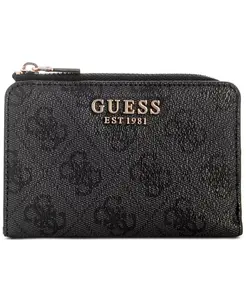 Чехол для карт с логотипом Laurel II и застежкой-молнией GUESS, серый