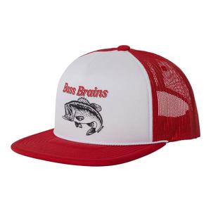 Бейсболка Brixton Bass Brains Fishing Team Trucker Hat, красный