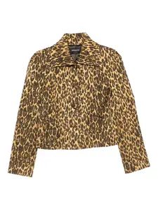 Куртка с анималистичным принтом Rochas, коричневый