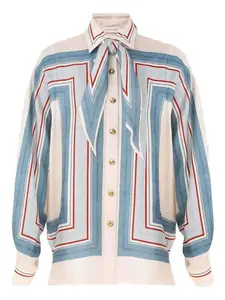 Рубашка с геометрическим принтом в виде платка Zimmermann, бежевый