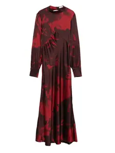 Платье макси с цветочным принтом Gestuz, красный