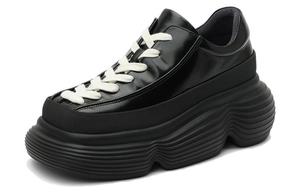 Лоу-топы на платформе 7 см из кожи черные Lollipop Series DAPHNE LAB, черные для стильных девушек