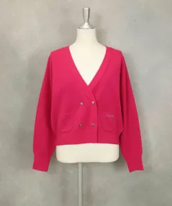 Вязаный кардиган с двумя пуговицами Studio Picone, цвет Pink(025)