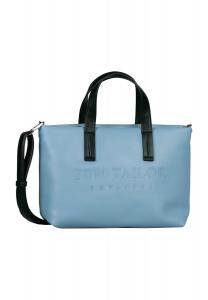 Шопер, на молнии, с тиснением логотипа, женский TOM TAILOR, голубой