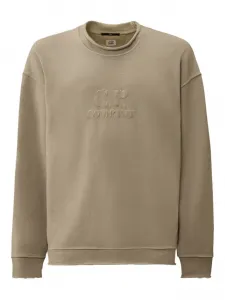 Свитер с вышитым логотипом C.P. Company, бежевый