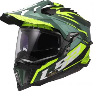 Мотокроссовый шлем LS2 mx701 explorer spire, Green Matt/Neon Yellow