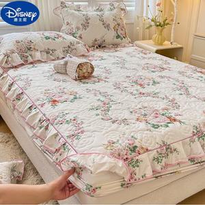 Disney Комплект постельного белья из 4 предметов (пододеяльник 200х230 см), размер 180х200 см, цвет Light flowers gently sway, хлопок, с кружевной отделкой
