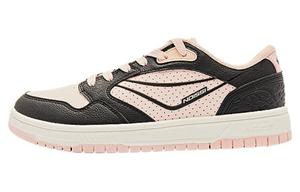 Кеды, скейтборд обувь женская низкая черный/розовый Qiaodan