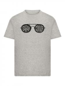 Футболка Terminator 2 Goggle Sunglasses Sarah Connor в пестром сером цвете F4NT4STIC