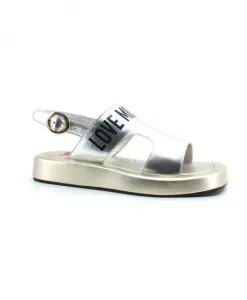 Плоские сандалии Love Moschino, серый