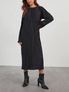 LA Angels Плиссированное платье черного цвета