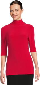 Топ Norma Kamali Slim Fit Short Sleeve Turtle Top, Tiger Red