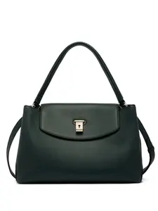 Сумка-тоут Lock Me из зернистой кожи Bally, зеленый