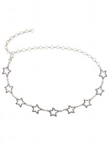 COLLEZIONE ALESSANDRO Ремень 'Star' в серебристом цвете