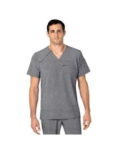 Мужская рабочая футболка RENEW EZ Zip с молнией Wink, серый