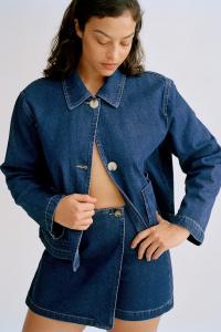 Саржевая юбка-шорты H&M, синий