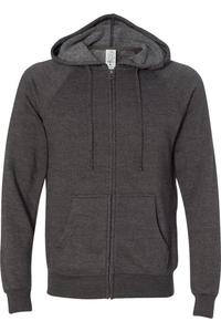 Толстовка с капюшоном и застежкой-молнией Independent Trading Co. Special Blend Raglan, цвет carbon