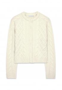 Кардиган NA-KD CABLE, Offwhite/White