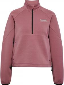 Hummel Женская толстовка на молнии до середины груди с отражающим логотипом Hmltech, цвет WISTFUL MAUVE