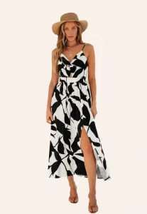 Завораживающее монохромное платье с соблазнительным разрезом. Cupshe, Black White