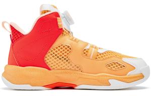 Ассистент Летняя Амортизация Износостойкая Отскок Низкие Детские Баскетбольные Кроссовки Оранжево-Красный Подростки QIAODAN