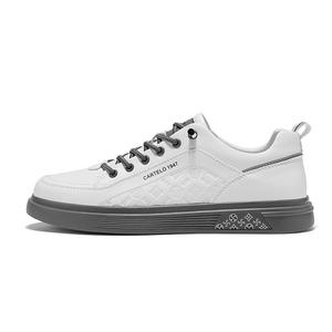 CARTELO Модные белые кроссовки высокого класса для делового костюма, легкие низкие кроссовки для мужчин