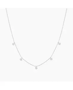 Ожерелье с подвеской-капелькой из стерлингового серебра 18 карат с позолотой Bearfruit Jewelry, silver