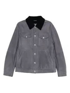 Куртка с меховым воротником Brunello Cucinelli, синий