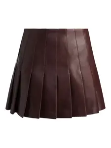 Плиссированная мини-юбка alice + olivia, коричневый