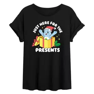 Футболка большого размера «Медведи заботы юниоров открывают волшебные подарки» Licensed Character, черный