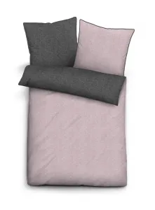 Двустороннее постельное белье Melange Flannel, размер 1x 135x200 см + 1x 80x80 см, ежевичный Biberna