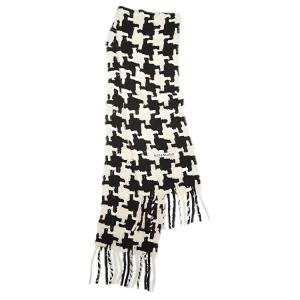 Шарф в клетку Houndstooth Acne Studios, черно-белый