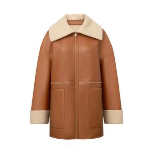 Куртка женская Deep Breath из искусственной кожи, карамельный