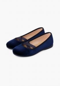 Балетки с ремешком на щиколотке Pisamonas, темно-синий