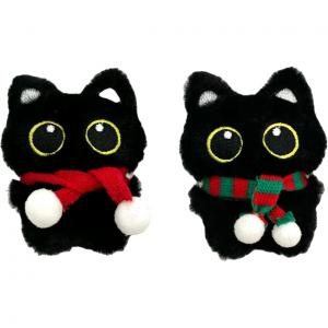 Угольный шарик котенок милый мультяшный эльф кукла универсальный плюшевый кулон унисекс пары 4см/8см/10см высота ROUERXIONG, зеленый