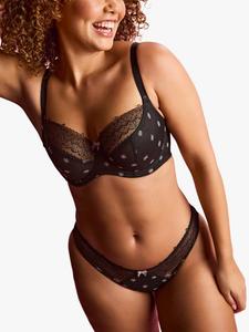 Бюстгальтер балконет с косточками Blossom Panache, Black
