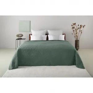 Мой домашний плед Tagesdecke Tesso, однотонный с графическим узором My Home, зеленый